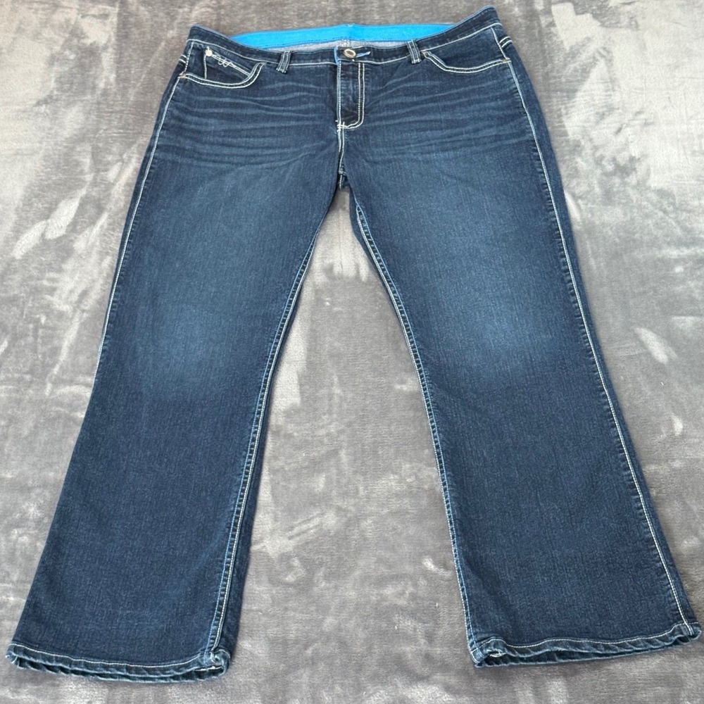 Wrangler Q-Baby Ultimate‎ Riding Jeans Dark Wash Bootcut 15/16x32 High Rise